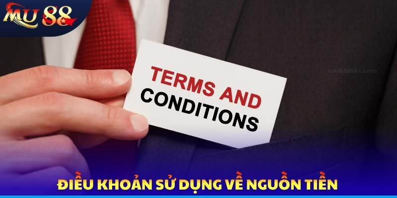 Điều khoản sử dụng về nguồn tiền